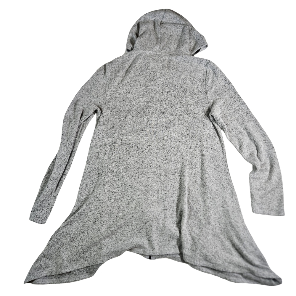 Cupio Long Hooded Cardigan, Heather Grey, Medium - Picture 7 of 13